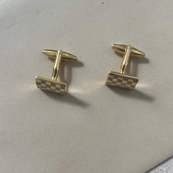 Gold and silver coated cuff links - Picture 3 of 3